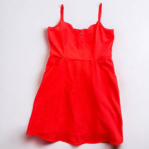 Market & Spruce Chrissie Scallop Dress - Orange - Size XL